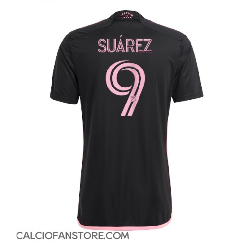 Maglia Calcio Inter Miami Luis Suarez #9 Seconda Divisa 2024-25 Manica Corta